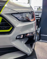 GT4 Style Front Dive Planes (Satin Black) for Mustang 2018-23 | #JR3B-63001C74-AB | Drake Muscle Cars